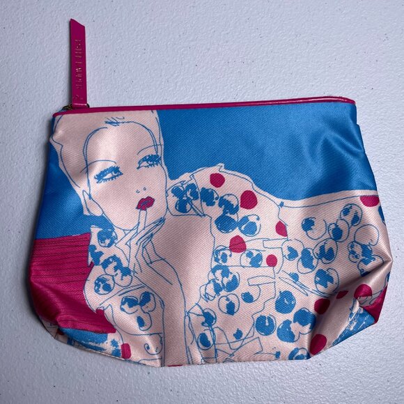 Estee Lauder | Vintage Silk Bag | Red White Blue Glamour Girl Model | 5 for $15! - Picture 1 of 5